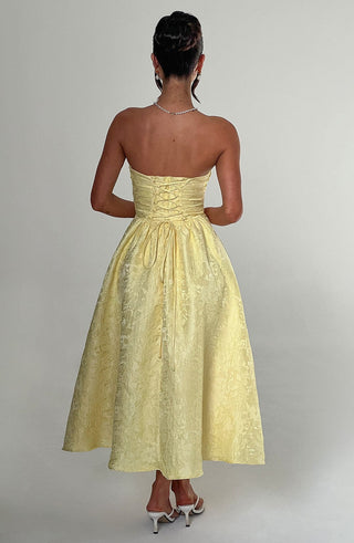 Saoirse Midi Dress - Lemon - glavon