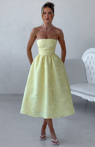 Saoirse Midi Dress - Lemon - glavon