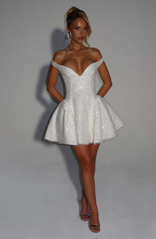 Sapphire Mini Dress - Ivory - glavon