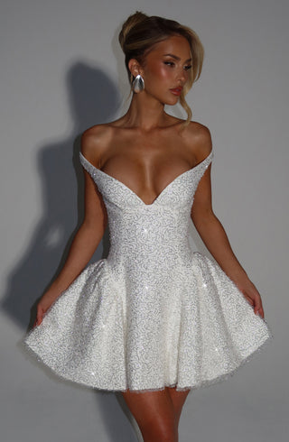 Sapphire Mini Dress - Ivory - glavon