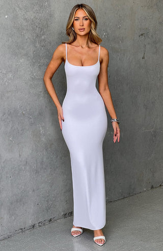 Saskia Maxi Dress - White - glavon