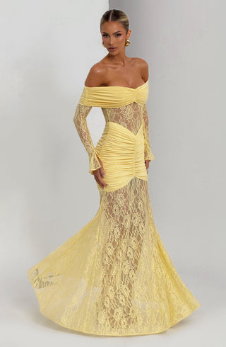Sauline Maxi Dress - Lemon - glavon