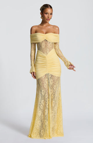 Sauline Maxi Dress - Lemon - glavon