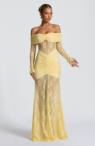 Sauline Maxi Dress - Lemon - glavon