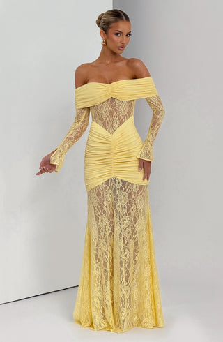 Sauline Maxi Dress - Lemon - glavon