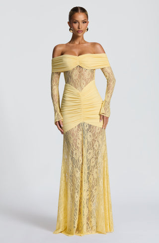 Sauline Maxi Dress - Lemon - glavon
