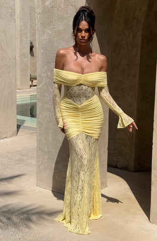 Sauline Maxi Dress - Lemon - glavon