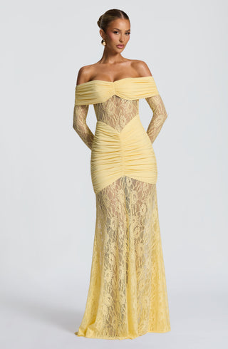 Sauline Maxi Dress - Lemon - glavon