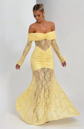 Sauline Maxi Dress - Lemon - glavon