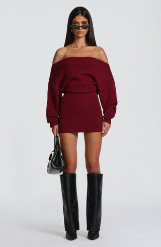 Sawyer Mini Dress - Burgundy - glavon