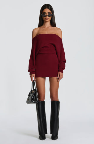 Sawyer Mini Dress - Burgundy - glavon