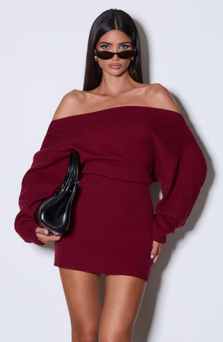 Sawyer Mini Dress - Burgundy - glavon