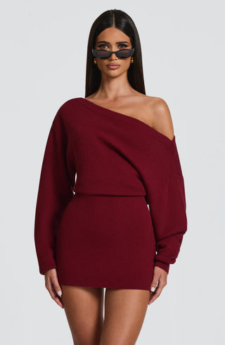 Sawyer Mini Dress - Burgundy - glavon