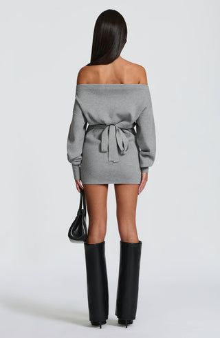 Sawyer Mini Dress - Light Grey - glavon