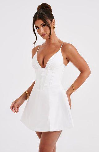 Sela Mini Dress - Ivory - glavon