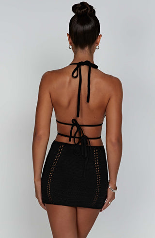 Selena Mini Dress - Black - glavon