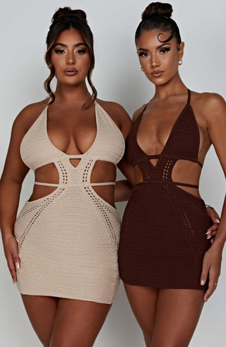 Selena Mini Dress - Cream - glavon