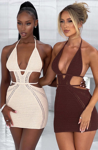 Selena Mini Dress - Cream - glavon