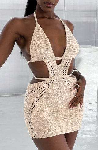 Selena Mini Dress - Cream - glavon