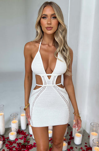 Selena Mini Dress - White - glavon
