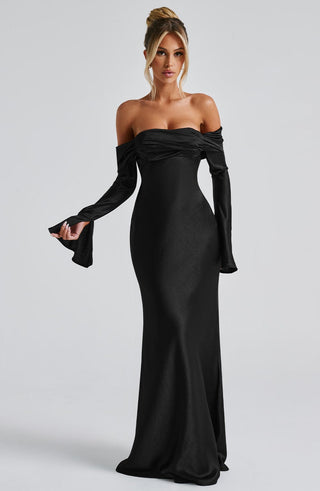 Selene Maxi Dress - Black - glavon