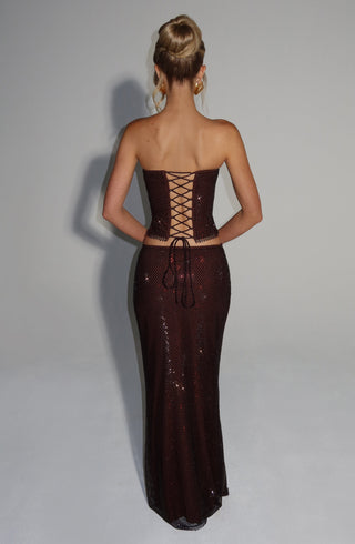 Serena Top - Plum Brown - glavon