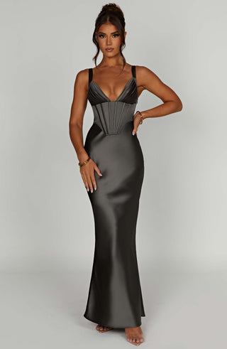 Shae Maxi Dress - Charcoal - glavon