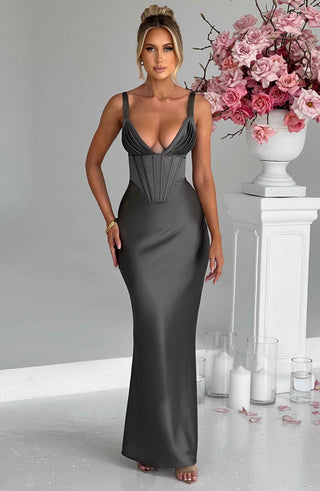 Shae Maxi Dress - Charcoal - glavon
