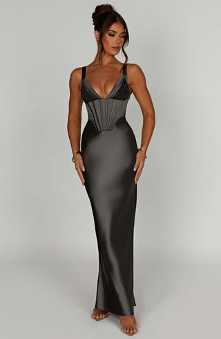Shae Maxi Dress - Charcoal - glavon