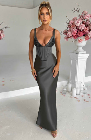 Shae Maxi Dress - Charcoal - glavon