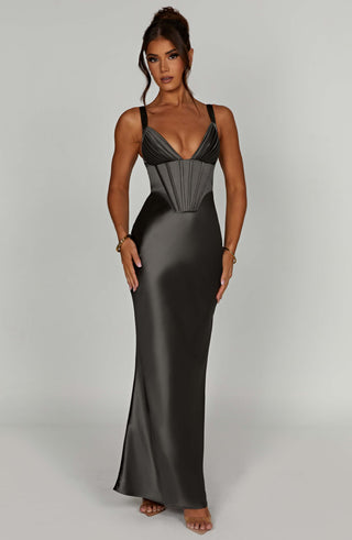Shae Maxi Dress - Charcoal - glavon