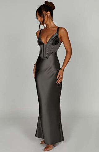 Shae Maxi Dress - Charcoal - glavon