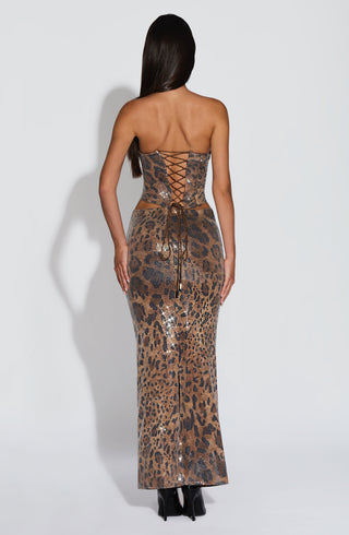 Sharni Top - Sequin Leopard Print - glavon