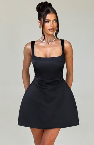 Sofie Mini Dress - Black - glavon