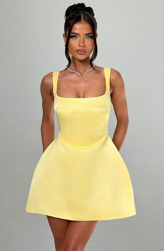 Sofie Mini Dress - Lemon - glavon