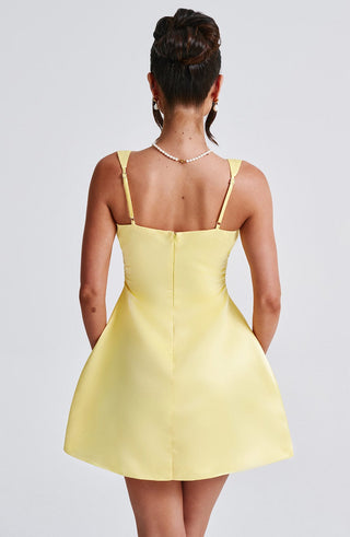 Sofie Mini Dress - Lemon - glavon