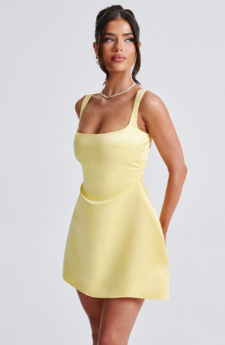 Sofie Mini Dress - Lemon - glavon