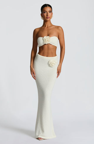 Sola Maxi Skirt - Ivory - glavon
