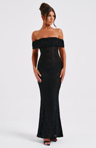 Stephanie Maxi Dress - Black - glavon
