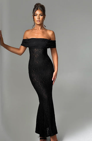Stephanie Maxi Dress - Black - glavon