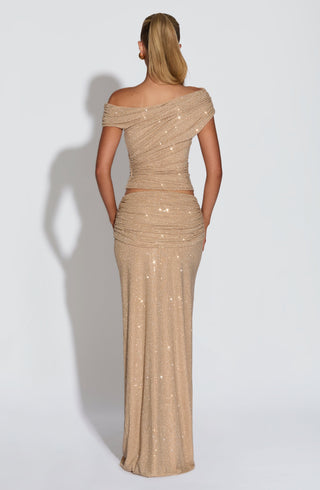 Sterling Maxi Skirt - Gold - glavon