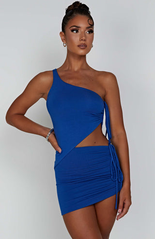 Stormi Mini Skirt - Blue - glavon