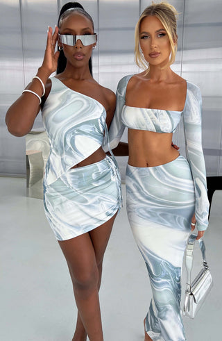 Stormi Top - Grey Haze Print - glavon