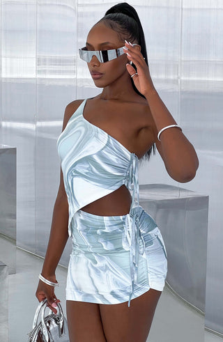 Stormi Top - Grey Haze Print - glavon