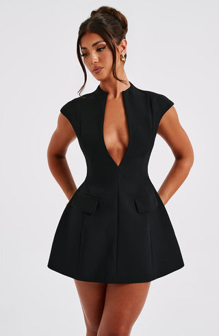 Suri Mini Dress - Black - glavon