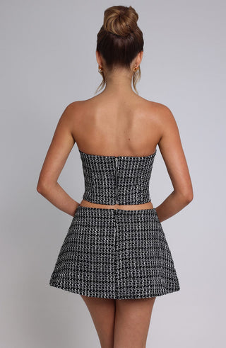 Tabitha Mini Skirt - Black/White - glavon