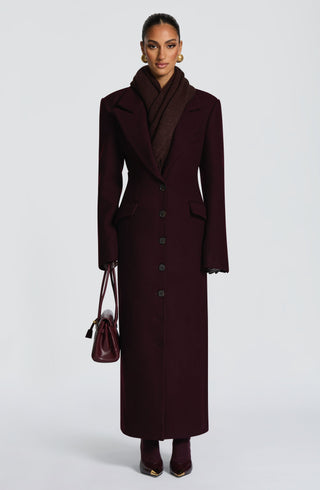 Talin Scarf - Plum Brown - glavon
