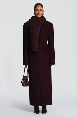 Talin Scarf - Plum Brown - glavon