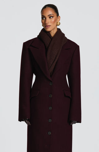 Talin Scarf - Plum Brown - glavon