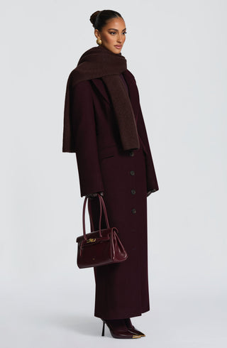 Talin Scarf - Plum Brown - glavon